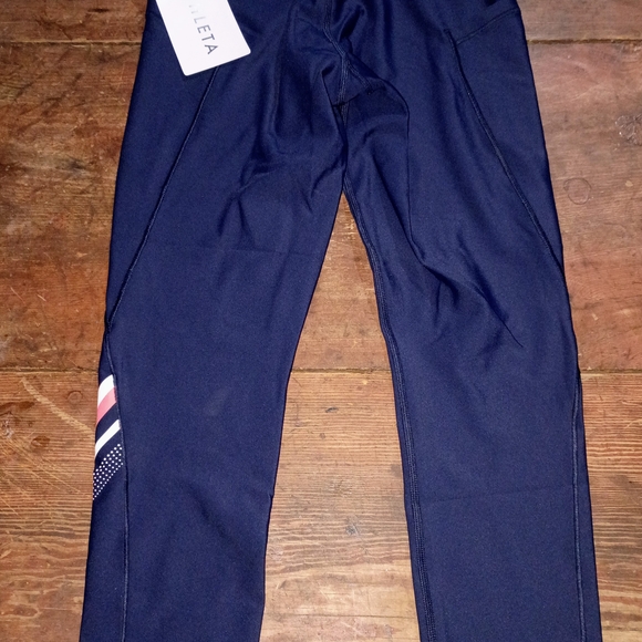 Athleta Navy Joggers with Striped Accent - Picture 2 of 4